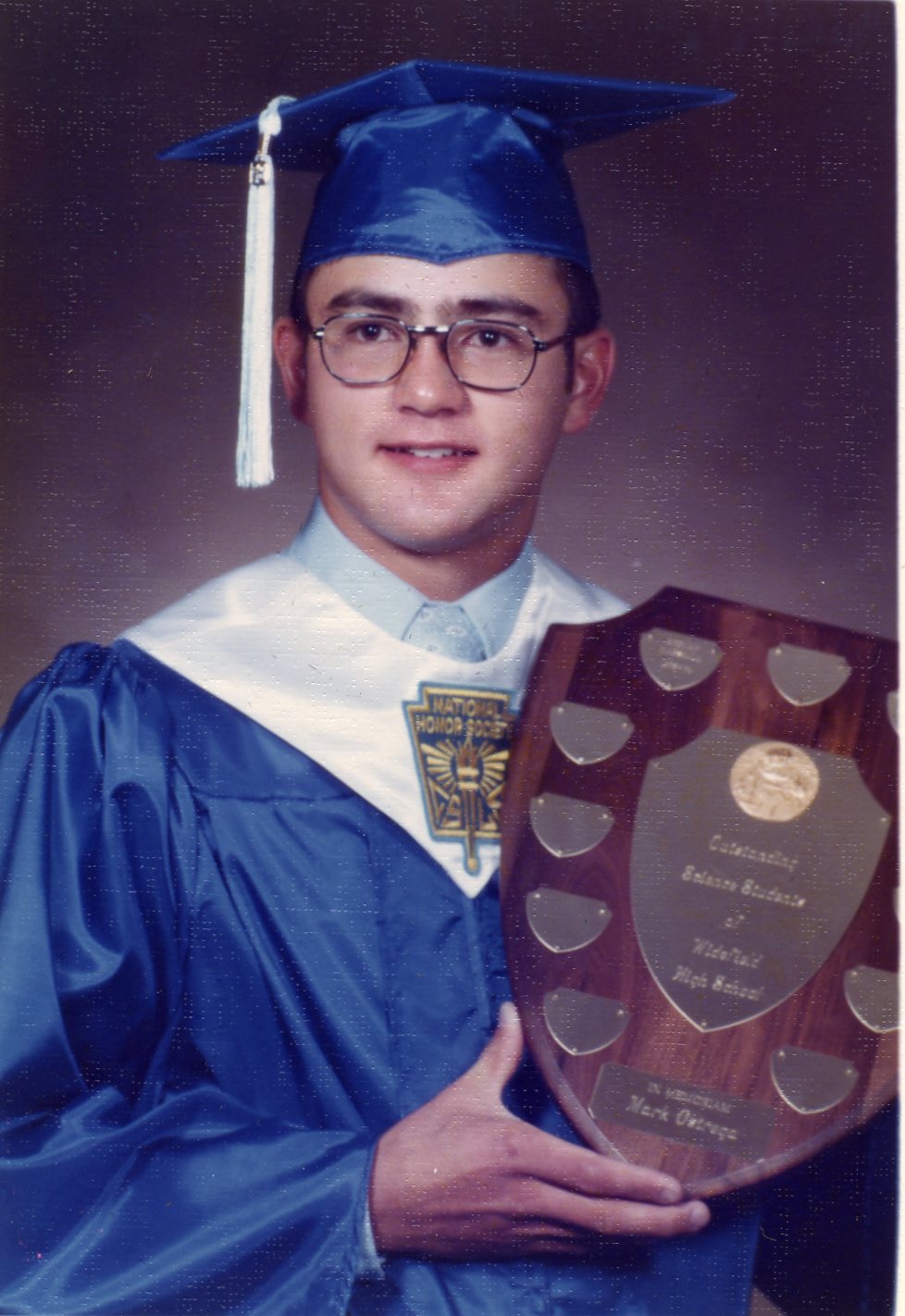 1975, Graduation, Widefield High School Valedictorian, NHS President, Ostrego Memorial Science Award.